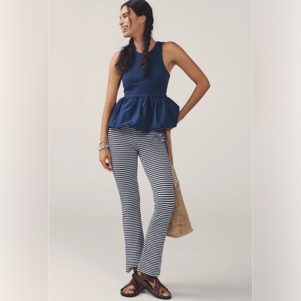 Maeve bubble peplum tank top